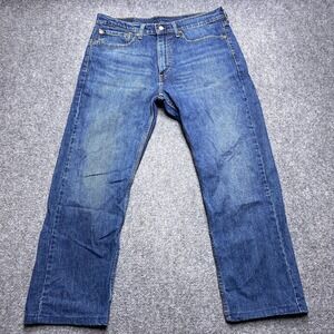 Levis 505 Jeans Men 34x27 Blue Regular Straight Medium Wash Tag 34x30
